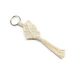 Sleutelhanger Bergkristal geknoopt macrame